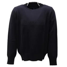0939AD maglione bimbo BOY ASTON MARTIN cotton blue sweater kids