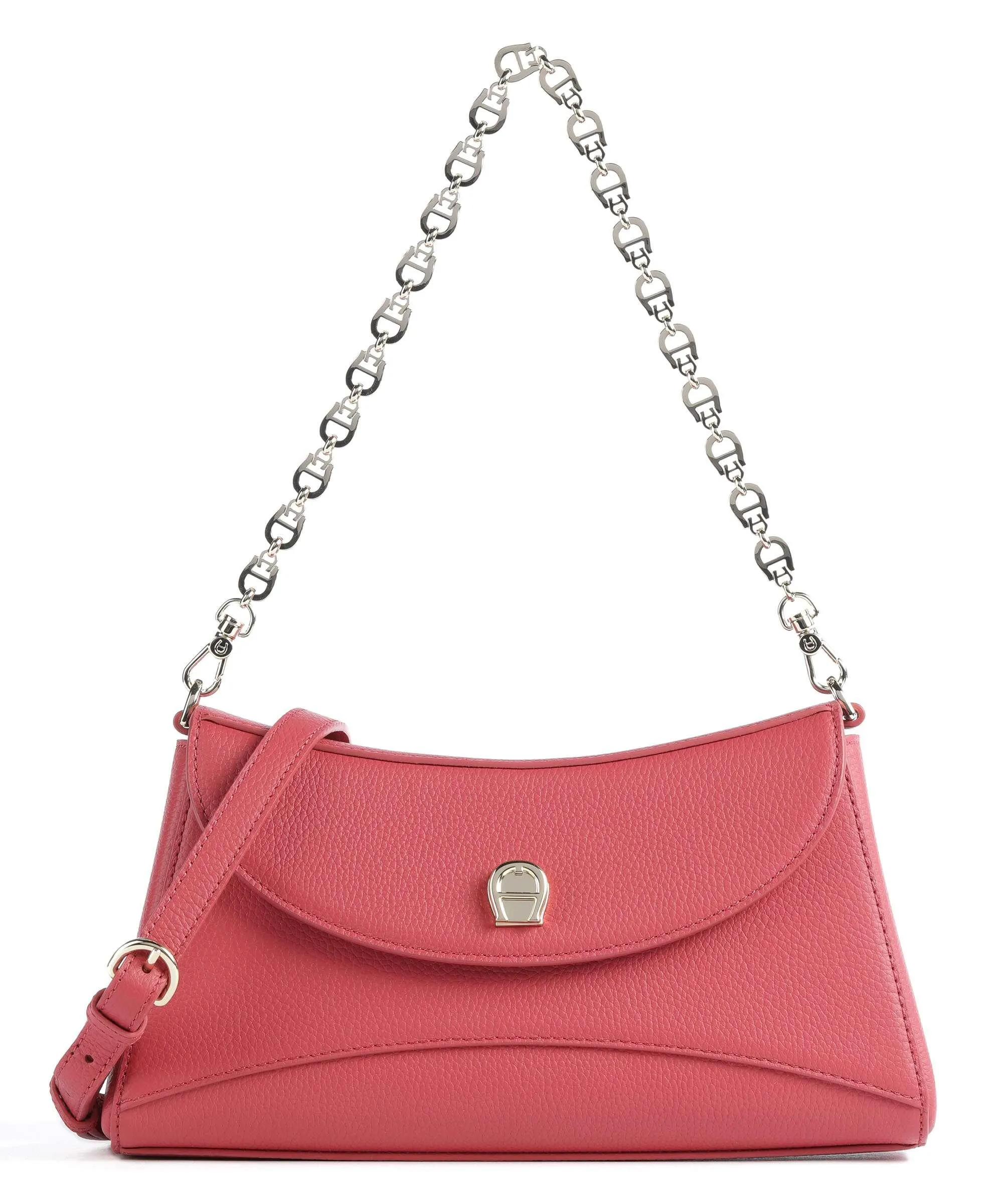  Aigner Alona S Borsa a spalla pelle di vacchetta grana rosso  