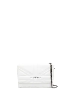 BORSA A TRACOLLA BIANCA RICHMOND CON LOGO DORICO