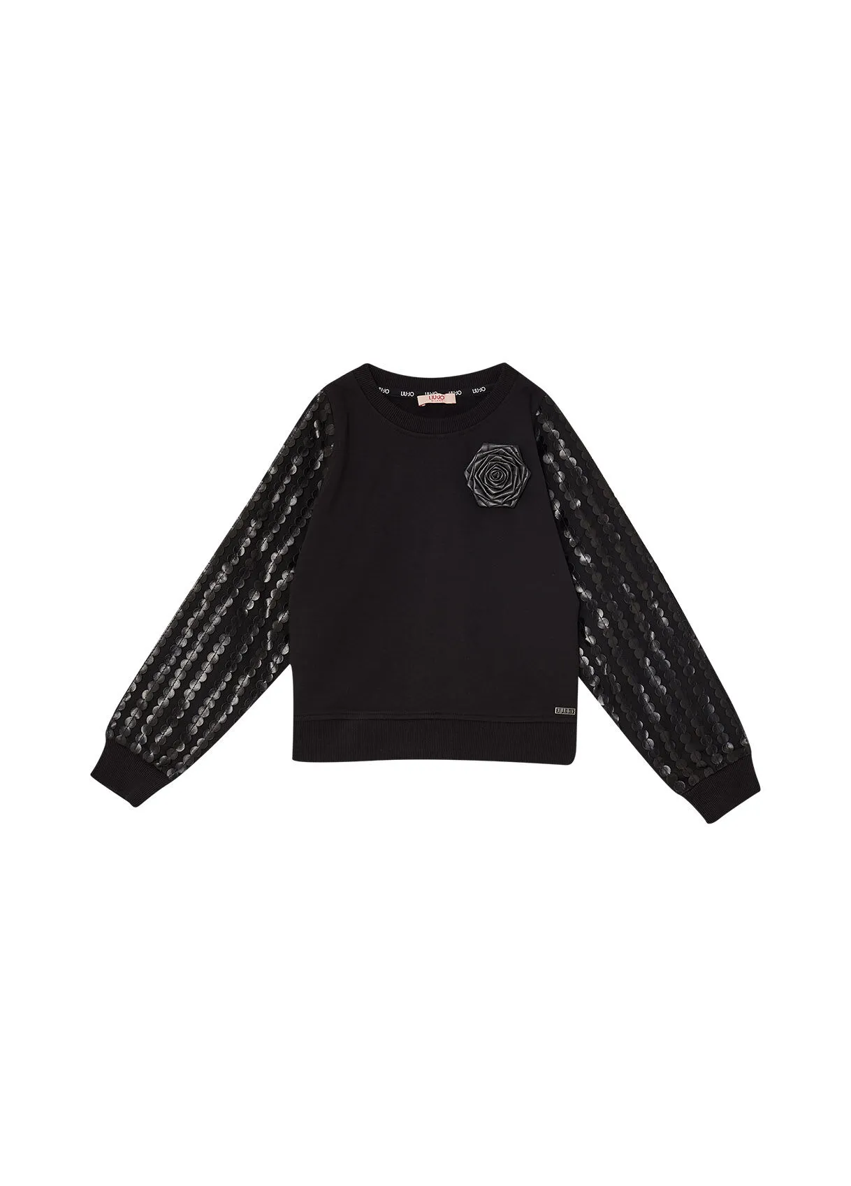 Felpa nera con paillettes