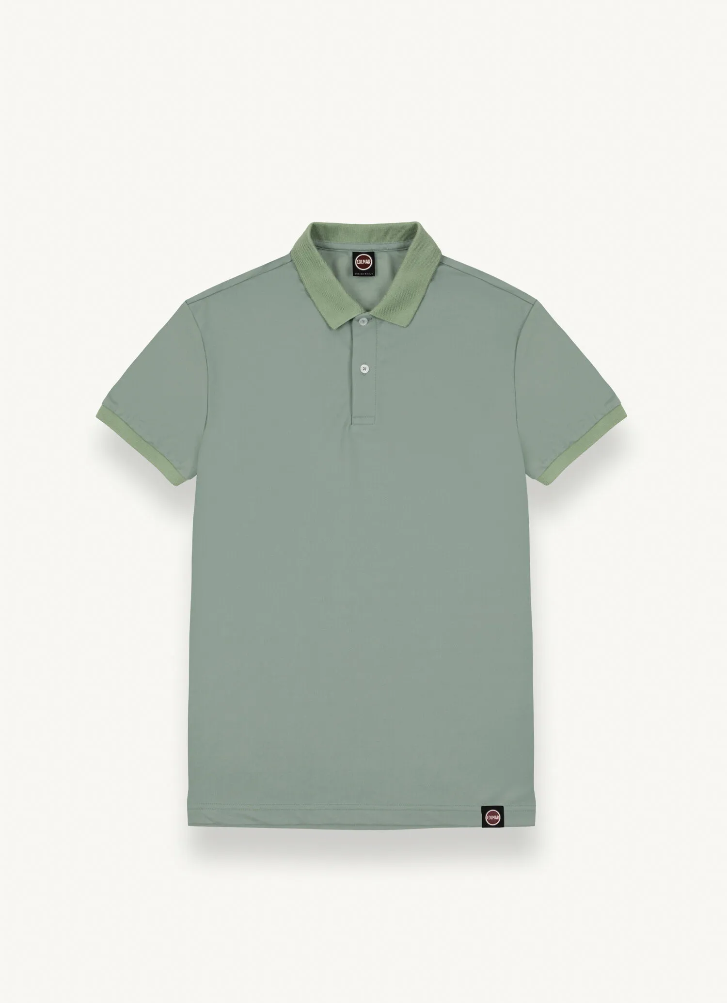 Short-sleeved polo shirt in cool Oxford cloth